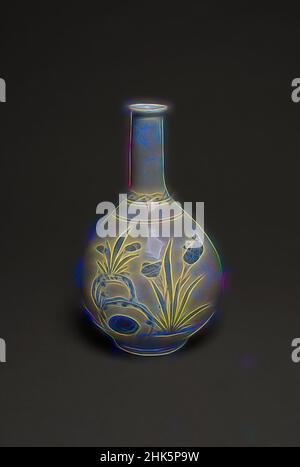 Inspired by Bottle with Design of Iris, Japanese, Edo-Periode, 1615–1868, c.1700, Porzellan mit Unterglasur blau, hergestellt in der Präfektur Saga, Japan, Asien, Keramik, Behälter, Höhe: 11 1/4 Zoll (28,6 cm, neu erfunden von Artotop. Klassische Kunst neu erfunden mit einem modernen Twist. Design von warmen fröhlichen Leuchten der Helligkeit und Lichtstrahl Strahlkraft. Fotografie inspiriert von Surrealismus und Futurismus, umarmt dynamische Energie der modernen Technologie, Bewegung, Geschwindigkeit und Kultur zu revolutionieren Stockfoto