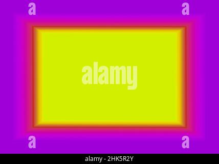 Rahmen aus leuchtendem Amethyst-Lila und Hot Pink mit Lemon Yellow Copy Space Stockfoto