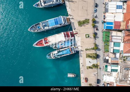 Nydri eine kleine Stadt in Lefkada, Griechenland Stockfoto