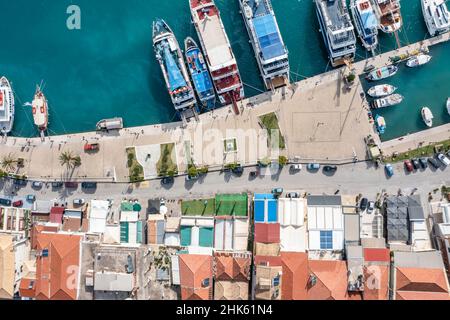 Nydri eine kleine Stadt in Lefkada, Griechenland Stockfoto