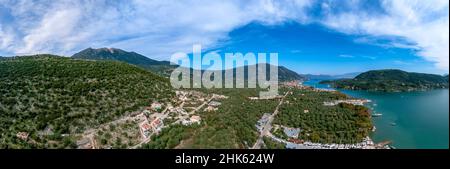 Nydri eine kleine Stadt in Lefkada, Griechenland Stockfoto