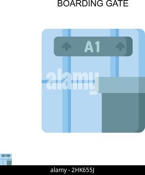 Einfaches Vektorsymbol für das Boarding Gate. Illustration Symbol Design-Vorlage für Web mobile UI-Element. Stock Vektor