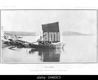 William Henry Jackson - die Annie, das erste Boot, das auf dem Yellowstone Lake gestartet wurde - 1871 Stockfoto