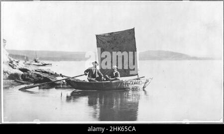 William Henry Jackson - die Annie, das erste Boot, das auf dem Yellowstone Lake gestartet wurde - 1871 Stockfoto