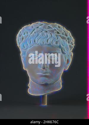Inspiriert vom Kopf eines jungen Mannes, römisch, Kaiserzeit, 27 v. Chr.–330 n. Chr., möglicherweise aus der Flavianischen Zeit, 69–96, Mitte bis Ende des 1st. Jahrhunderts, Marmor, Römisches Reich, Skulptur, Stein und Mineral, Höhe: 10 1/2 Zoll (26,7 cm, neu erfunden von Artotop. Klassische Kunst neu erfunden mit einem modernen Twist. Design von warmen fröhlichen Leuchten der Helligkeit und Lichtstrahl Strahlkraft. Fotografie inspiriert von Surrealismus und Futurismus, umarmt dynamische Energie der modernen Technologie, Bewegung, Geschwindigkeit und Kultur zu revolutionieren Stockfoto