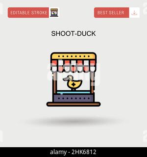 Einfaches Vektorsymbol „Shoot-Duck“. Stock Vektor