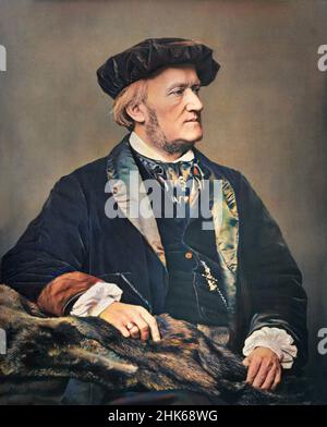 Portrait de Richard Wagner (1813-1883) compositeur allemand. Stockfoto