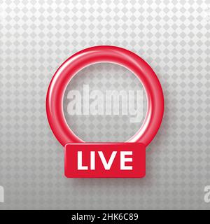 Instagram Live Icon Interface, Frame Live Stories User Video Streaming. Stock Vektor