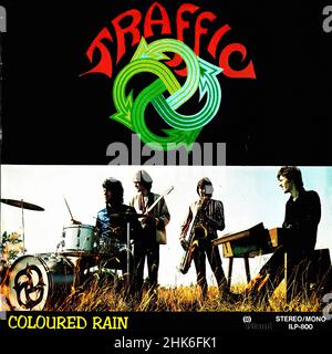 Vinyl-Schallplattencover im Vintage-Stil - Traffic - Colored Rain - SW - 1967 Stockfoto