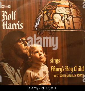 Vintage Vinyl-Plattencover - Rolf Harris - singt Mary's Boy Child Stockfoto