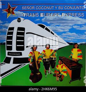 Vintage Vinyl Schallplattencover - Kraftwerk - Senor Coconut - Trans Europe Express 12  Stockfoto