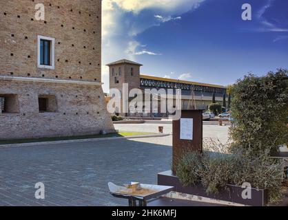 Die hübsche Stadt Cervia, eines der beliebtesten Touristenorte Italiens Stockfoto