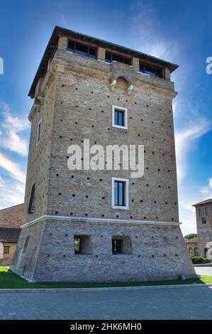 Die hübsche Stadt Cervia, eines der beliebtesten Touristenorte Italiens Stockfoto