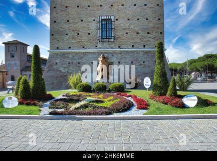 Die hübsche Stadt Cervia, eines der beliebtesten Touristenorte Italiens Stockfoto