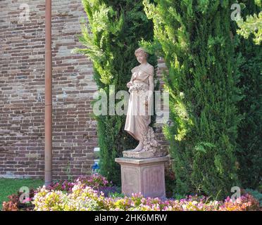 Die charmante Hafenstadt Cervia ist eines der wichtigsten Reiseziele des italienischen Tourismus Stockfoto