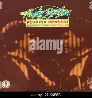 Vintage Vinyl Schallplattencover - 1983 - Everly Brothers - Reunion Concert - F Stockfoto