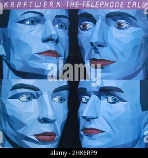 Vintage Vinyl Schallplattencover - Kraftwerk - The Telephone Call 12  Stockfoto