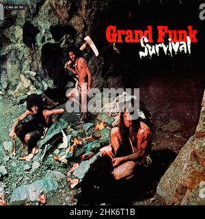 Vinylplatte auf Vinyl - Grand Funk Railroad - Survival - D - 1971 Stockfoto