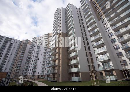 Mehrfamilienhaus in Danzig, Polen © Wojciech Strozyk / Alamy Stock Photo Stockfoto
