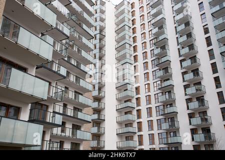 Mehrfamilienhaus in Danzig, Polen © Wojciech Strozyk / Alamy Stock Photo Stockfoto