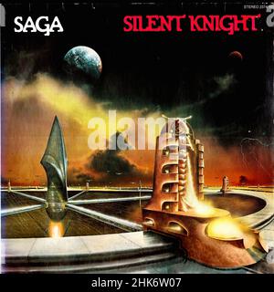 Vinylcover - Saga - Silent Knight - D - 1980 Stockfoto