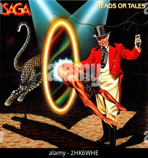 Vinylcover - Saga - Heads or Tales - D - 1983 Stockfoto