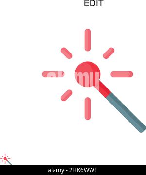 Einfaches Vektorsymbol bearbeiten. Illustration Symbol Design-Vorlage für Web mobile UI-Element. Stock Vektor