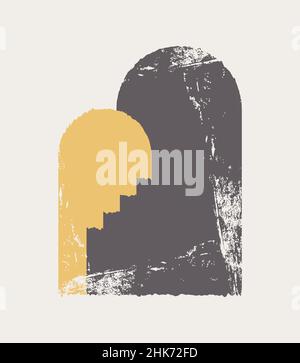 Abstrakt kreative minimalistische Kunst Hintergrund. Boho-Stil. Stock Vektor