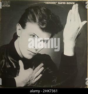 Vinylcover - David Bowie - Heroes Stockfoto