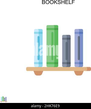 Einfaches Vektorsymbol für Bücherregal. Illustration Symbol Design-Vorlage für Web mobile UI-Element. Stock Vektor