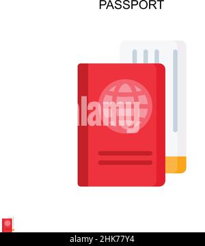 Einfaches Vektor-Symbol für Passport. Illustration Symbol Design-Vorlage für Web mobile UI-Element. Stock Vektor