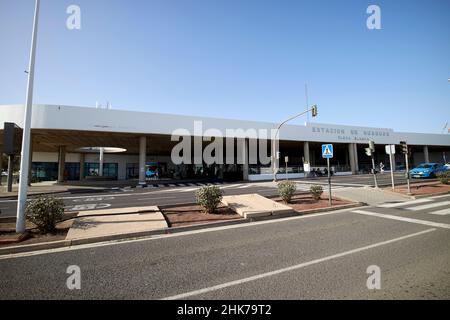 busbahnhof estacion de guaguas in playa blanca Lanzarote Kanarische Inseln Spanien Stockfoto