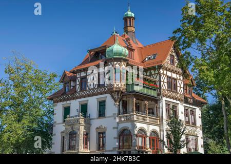 Villa Heinrichshof, Dr.-Lahmann-Park, Hermann-Hesse-Straße, Weisser Hirsche, Dresden, Sachsen, Deutschland Stockfoto