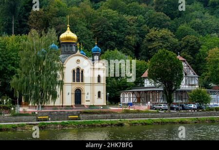 Die russisch-orthodoxe Kirche in Bad Ems, Rheinland-Pfalz, Deutschland Stockfoto