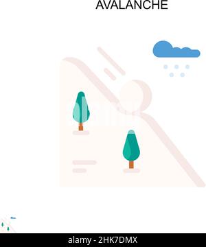 Einfaches Vektor-Symbol für Lawine. Illustration Symbol Design-Vorlage für Web mobile UI-Element. Stock Vektor