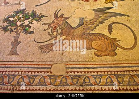 Mosaikmuseum, Fabulous Predator, Istanbul, Türkei Stockfoto