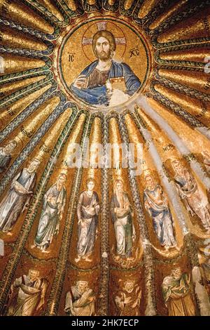 Mosaic Christ Pantocrator in Chora Kirche, Istanbul, Türkei Stockfoto