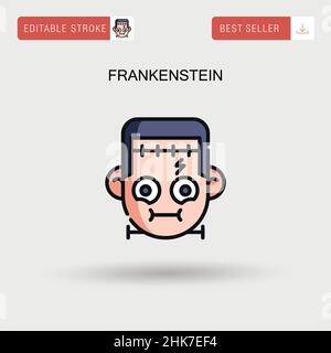 Frankenstein einfaches Vektor-Symbol. Stock Vektor