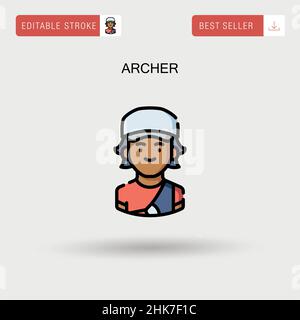 Archer Simple Vector-Symbol. Stock Vektor