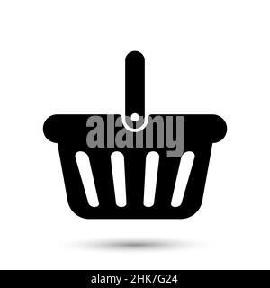 Vektorsymbol für flachen Korb. Vektordarstellung auf weißem Hintergrund isoliert Stock Vektor