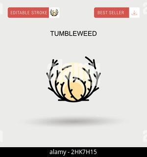Tumbleweed einfaches Vektorsymbol. Stock Vektor