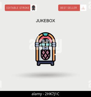 Jukebox einfaches Vektorsymbol. Stock Vektor