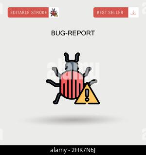 Einfaches Vektorsymbol für Fehlerbericht. Stock Vektor