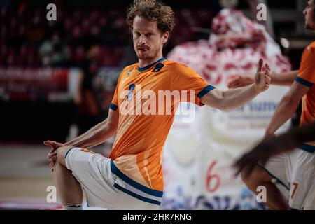 Venedig, Italien. 02nd. Februar 2022. Per Gunther (Ratiopharm ULM) während Umana Reyer Venezia gegen Ratiopharm Ulm, Basketball EuroCup Championship in Venedig, Italien, Februar 02 2022 Quelle: Independent Photo Agency/Alamy Live News Stockfoto