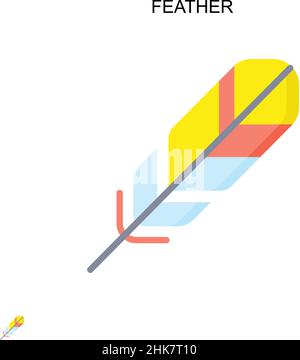 Einfaches Vektorsymbol „Feder“. Illustration Symbol Design-Vorlage für Web mobile UI-Element. Stock Vektor