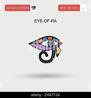 Einfaches Vektorsymbol „Auge des Ra“. Stock Vektor