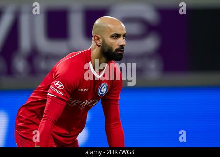 GENT, BELGIEN - 2. FEBRUAR: Sinan Bolat von KAA Gent während des Croky Cup Halbfinales 1st Leg Match zwischen KAA Gent und Club Brugge in der Ghelamco Arena am 2. Februar 2022 in Gent, Belgien (Foto von Jeroen Meuwsen/Orange Picches) Stockfoto