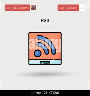 Einfaches RSS-Vektor-Symbol. Stock Vektor