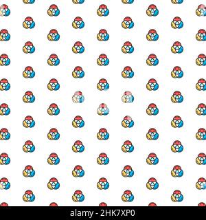 Vektor-RGB-Farbe, Muster der Farbpalette mit verschiedenen Symbolen. Stock Vektor