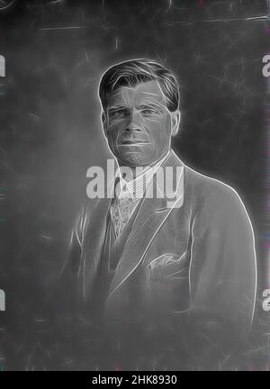 Inspiriert vom Portrait eines unbekannten Mannes, Berry & Co, um 1920, Wellington, Reimagined by Artotop. Klassische Kunst neu erfunden mit einem modernen Twist. Design von warmen fröhlichen Leuchten der Helligkeit und Lichtstrahl Strahlkraft. Fotografie inspiriert von Surrealismus und Futurismus, umarmt dynamische Energie der modernen Technologie, Bewegung, Geschwindigkeit und Kultur zu revolutionieren Stockfoto